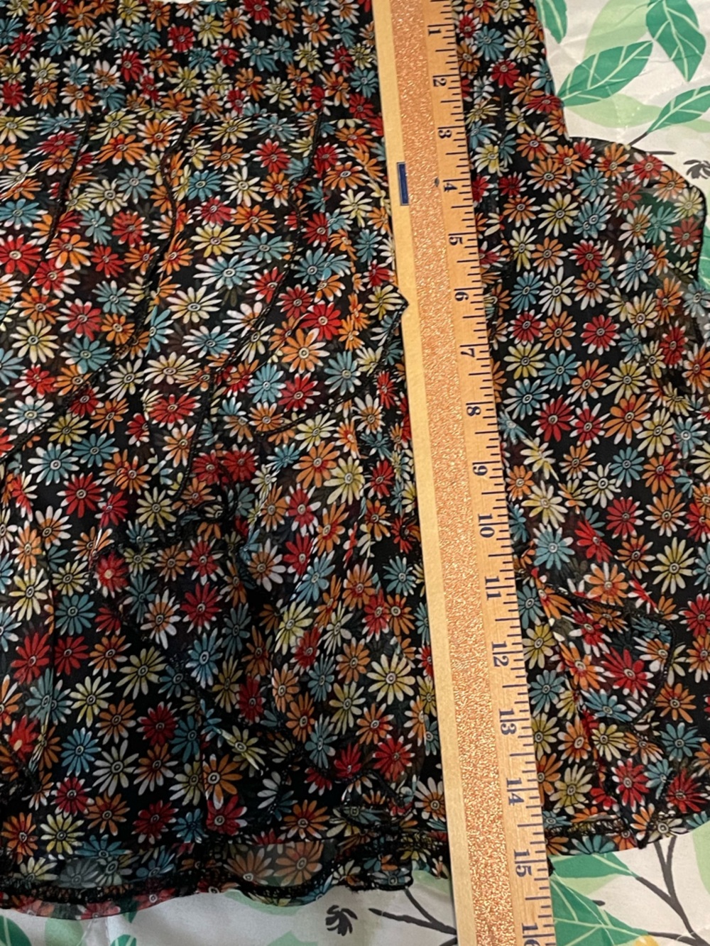 Wet Seal Floral SM Black Ditsy Ruffle Mini Skirt Feminine Y2K Mallcore Layers - Picture 10 of 12